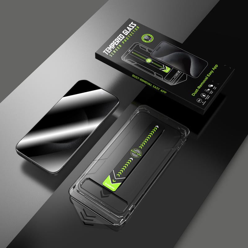 UnBreak-Glass 28° Anti-Spy iPhone Screen Protector — Full-Coverage 9H Tempered Glass with Zero Bubbles