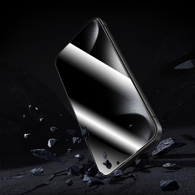 UnBreak-Glass 28° Anti-Spy iPhone Screen Protector — Full-Coverage 9H Tempered Glass with Zero Bubbles
